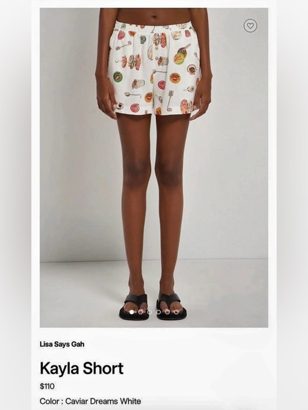 NWT Lisa Says Gah Shorts in White